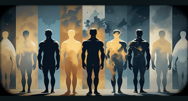 A k�pen ember,
              festm�ny, m�v�szet, �ll� l�that� Automatikusan gener�lt
              le�r�s